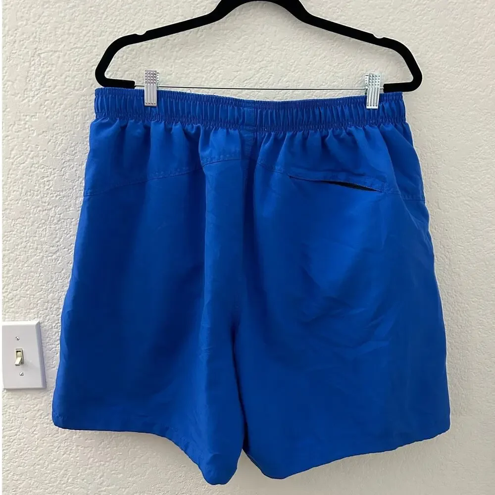 Speedo Men's Swim Lined Trunks Solid Blue Volley Board Shorts Mens Size XXL - Picture 2 of 11